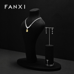 FANXI High quality Black Metal Jewelry display set