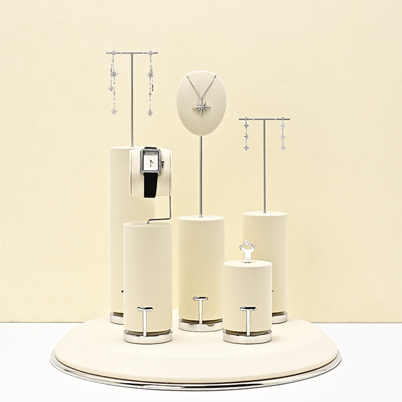FANXI high quality Beige Microfiber custom jewelry display