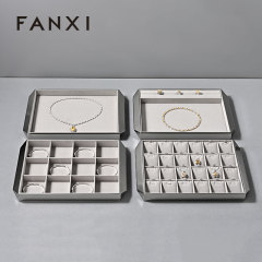 FANXI Hot sale glossy silver metal Jewelry Display Plate