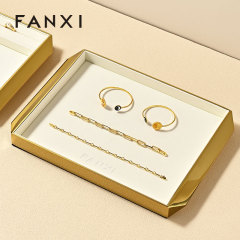 FANXI Hot sale shiny gold metal Jewelry Display Plate