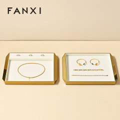 FANXI Hot sale shiny gold metal Jewelry Display Plate
