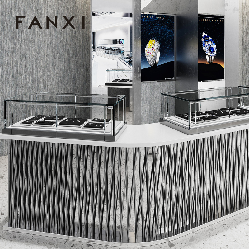 FANXI Factory Black Leather Jewelry Display