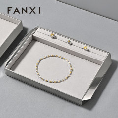 FANXI Hot sale glossy silver metal Jewelry Display Plate