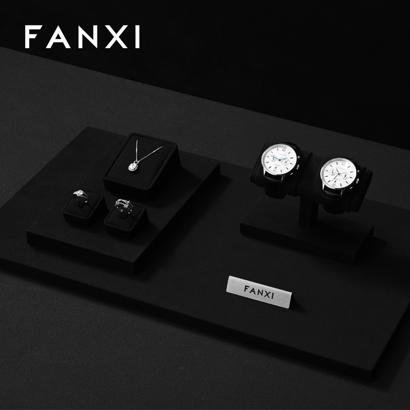 FANXI New arrival Polychrome Sackcloth Jewelry stand