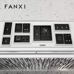 FANXI Factory Black Leather Jewelry Display