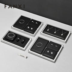FANXI Factory Black Leather Jewelry Display