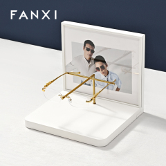 FANXI Fashion White Leather metal Jewelry Display