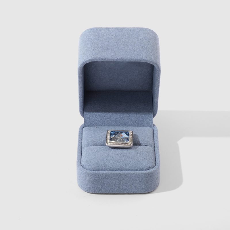 FANXI Custom blue leatherette paper jewelry box