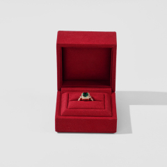 FANXI Custom red microfiber jewelry box