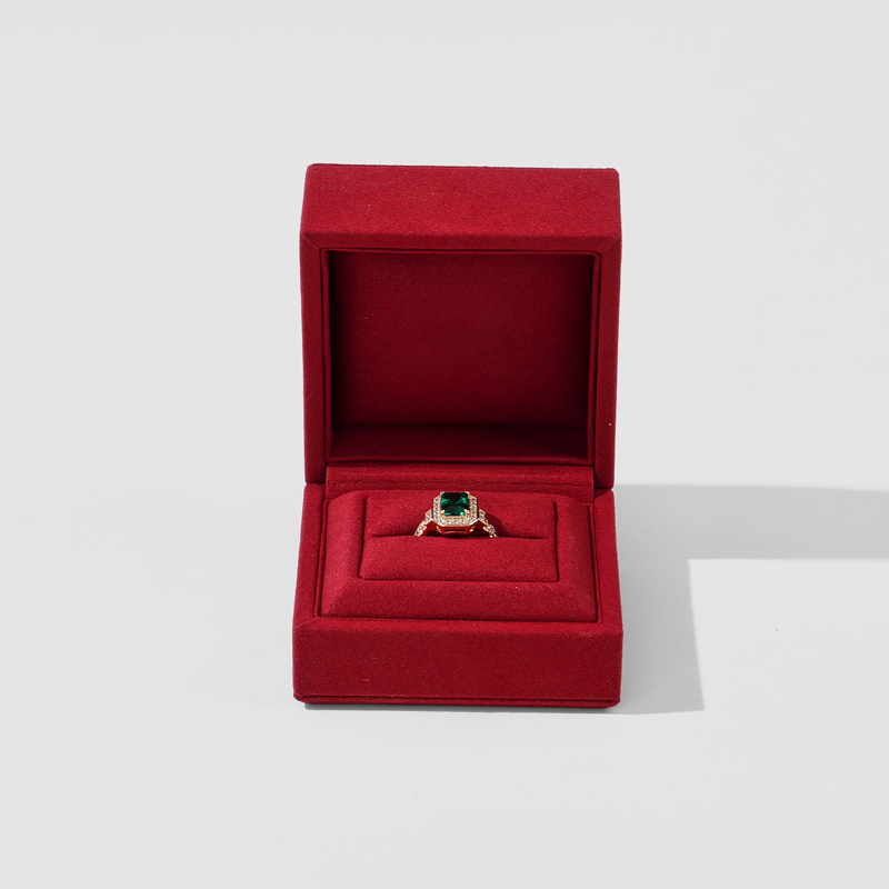 FANXI Custom red microfiber jewelry box