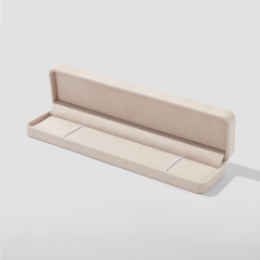 FANXI Custom light khaki microfiber jewelry box