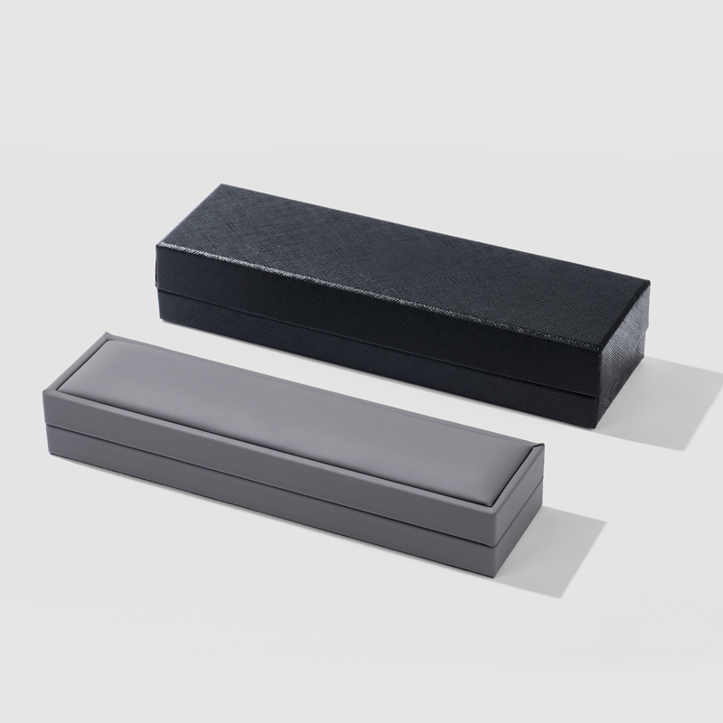 FANXI Custom black and gray paper velvet jewelry box