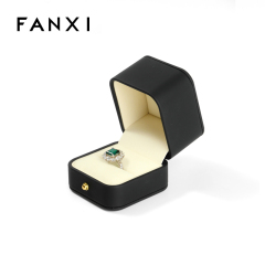 FANXI Custom black velvet and leather jewelry box