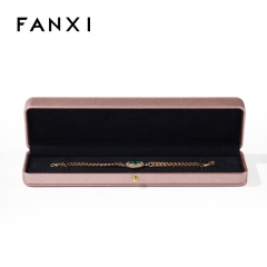 FANXI Custom pink PU leather jewelry box