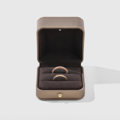 FANXI Custom light brown leather jewelry box