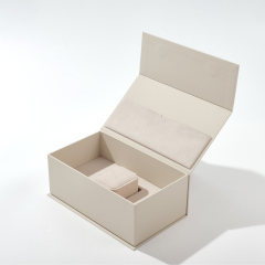 FANXI Custom beige leatherette paper jewelry box