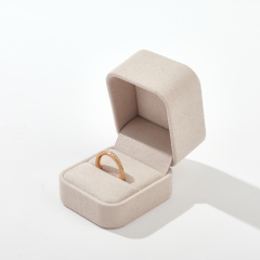 FANXI Custom beige leatherette paper jewelry box