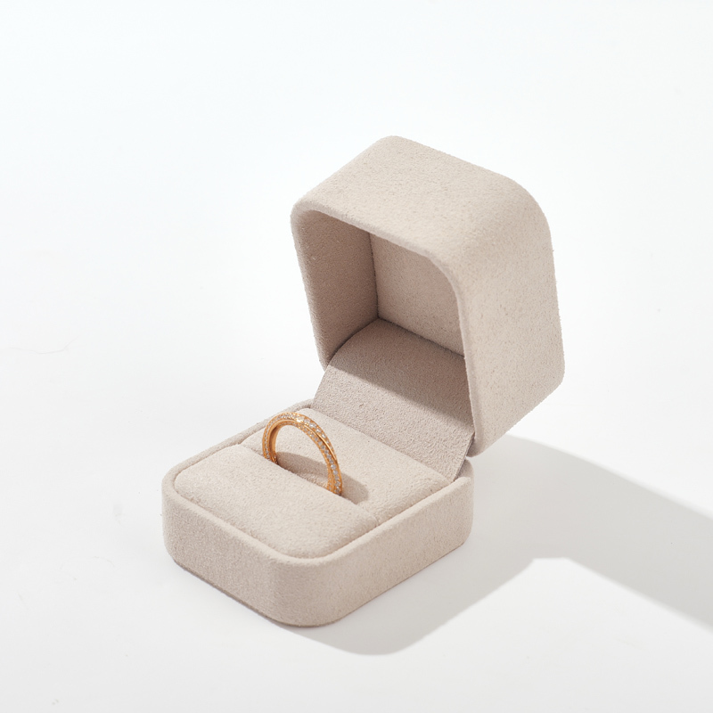 FANXI Custom beige leatherette paper jewelry box
