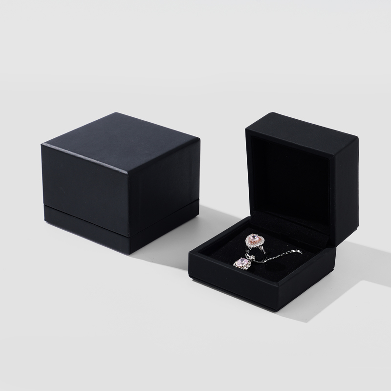 FANXI Custom black microfiber inside jewelry box