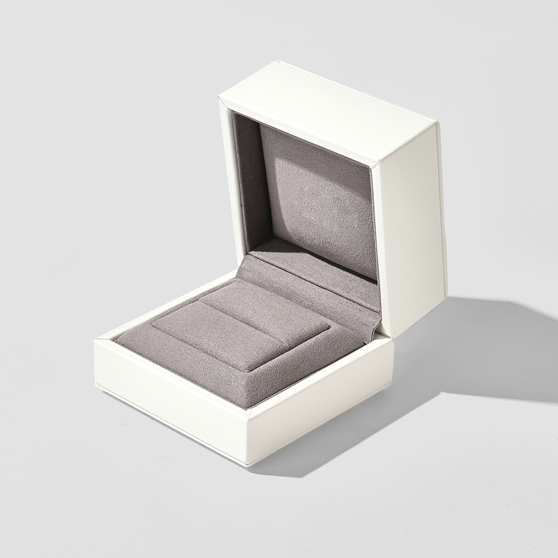FANXI Custom white leather microfiber jewelry box