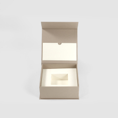 FANXI Custom light khaki paper velvet jewelry box
