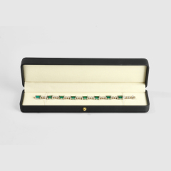 FANXI Custom black velvet PU leather jewelry box