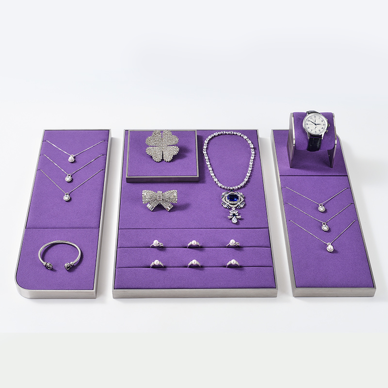 FANXI Custom purple metal jewelry display set series