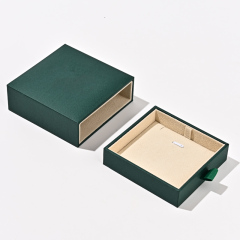 FANXI Custom green paper velvet necklace box