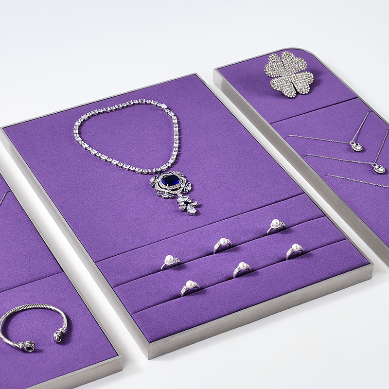 FANXI Custom purple metal jewelry display set series