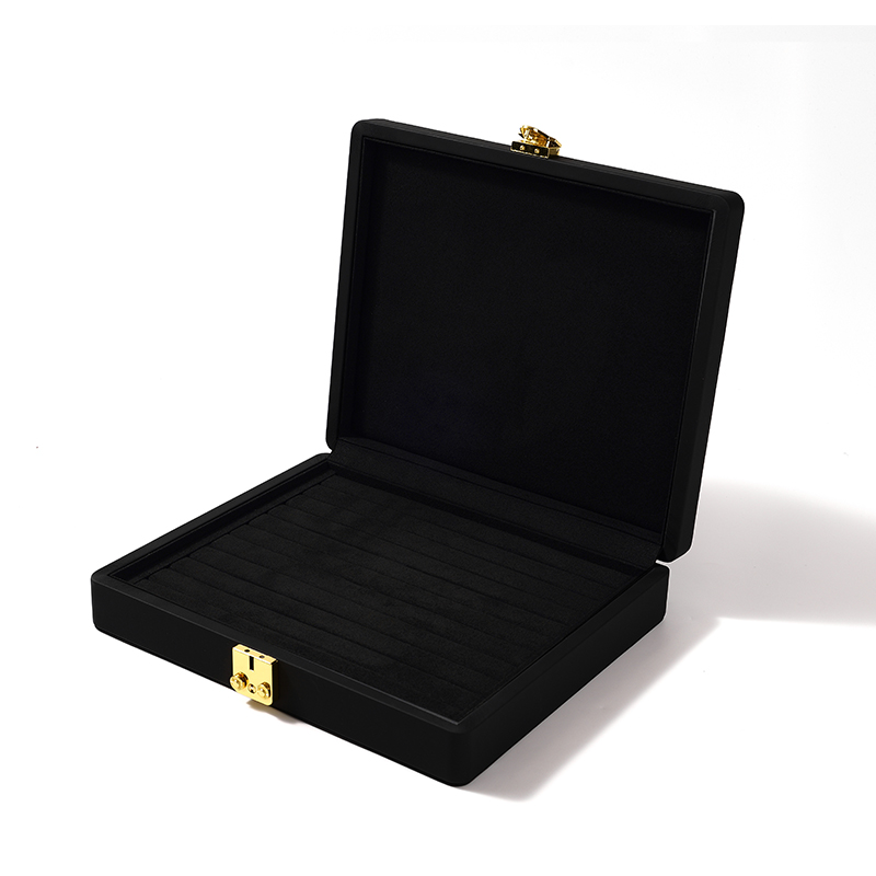 FANXI Custom blue PU and microfiber ring box
