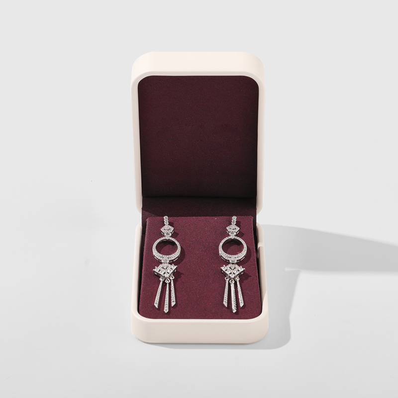 FANXI Custom off white microfiber jewelry box