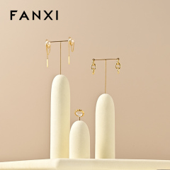 FANXI High end Beige Microfiber Jewelry display set