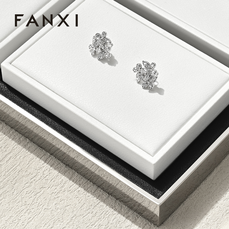 FANXI Wholesale Leather White Jewelry Display