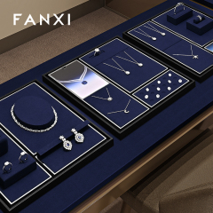 FANXI Fashion Blue Metal Jewelry Combination Set