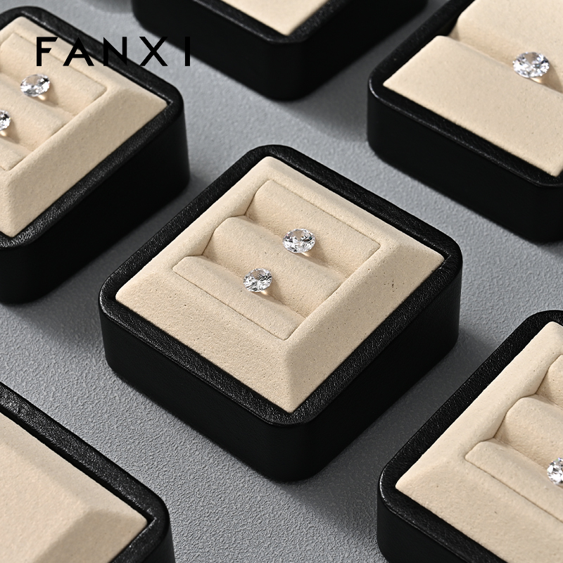 FANXI New arrival Beige Microfiber Jewelry display tray
