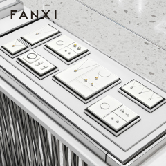 FANXI Wholesale Leather White Jewelry Display