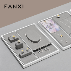 FANXI Luxury metal Gray Jewelry display set series