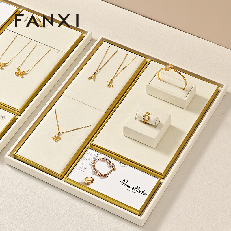 FANXI Fashion Beige Metal Jewelry Combination Set