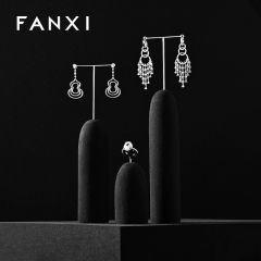 FANXI New arrival Black Microfiber Jewelry display set