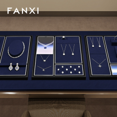FANXI Fashion Blue Metal Jewelry Combination Set