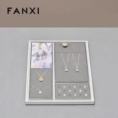 FANXI Luxury metal Gray Jewelry display set series