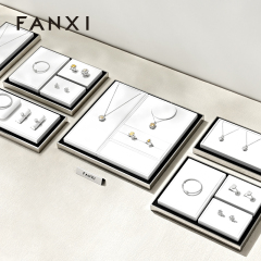 FANXI Wholesale Leather White Jewelry Display