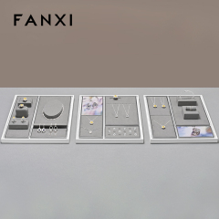 FANXI Luxury metal Gray Jewelry display set series