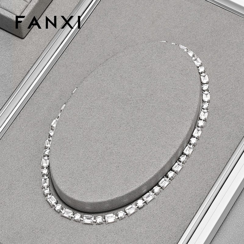 FANXI Luxury metal Gray Jewelry display set series