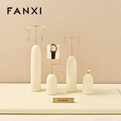 FANXI High end Beige Microfiber Jewelry display set