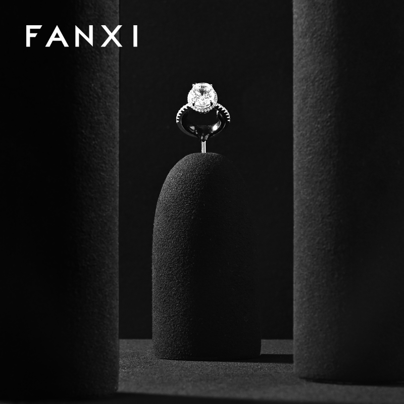 FANXI New arrival Black Microfiber Jewelry display set
