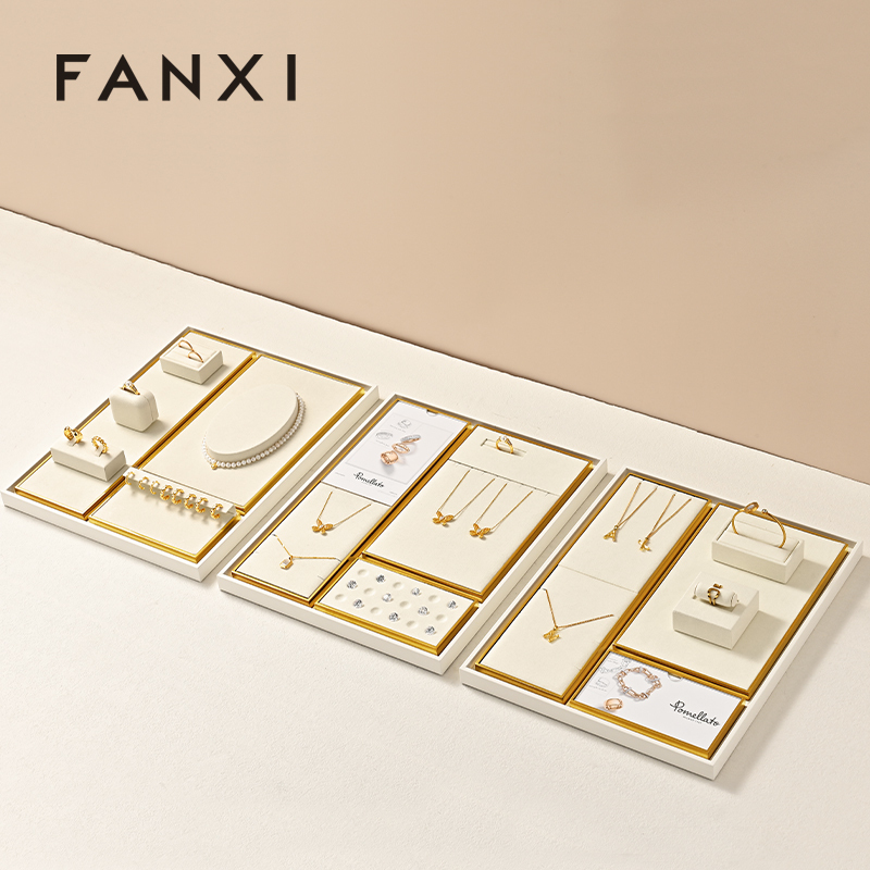 FANXI Fashion Beige Metal Jewelry Combination Set
