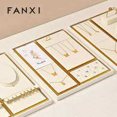 FANXI Fashion Beige Metal Jewelry Combination Set