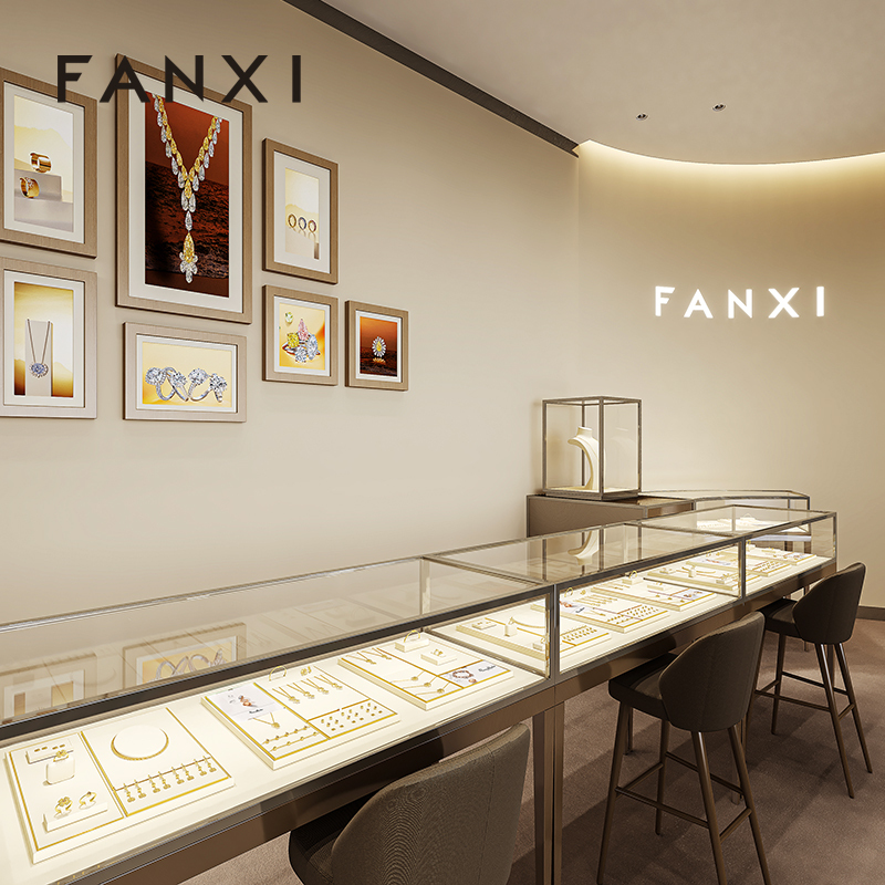 FANXI Fashion Beige Metal Jewelry Combination Set