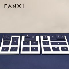 FANXI Hot sale blue Baking paint Jewelry display set series